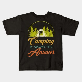 Camping Quote Retro Kids T-Shirt